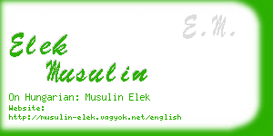 elek musulin business card